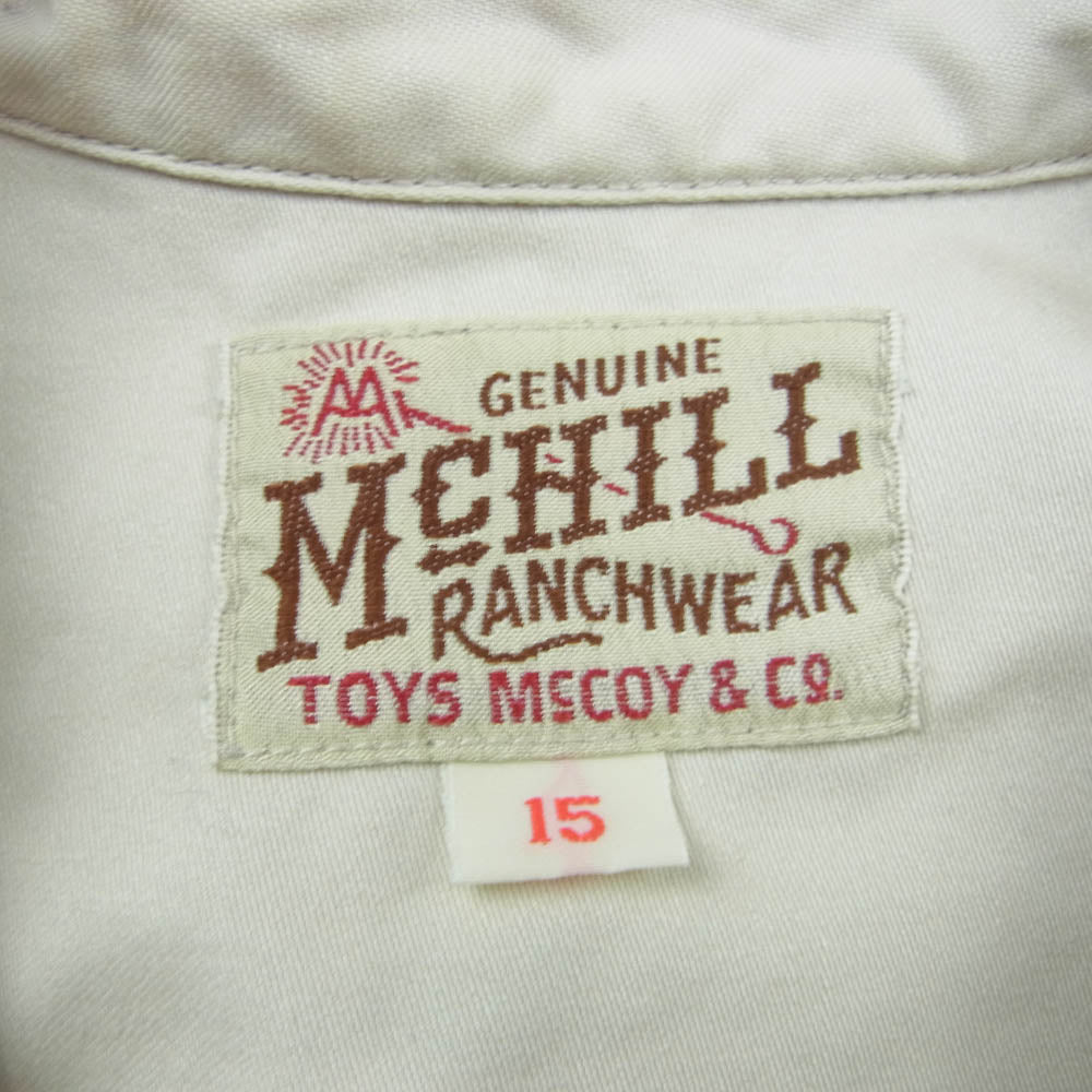 TOY'S McCOY トイズマッコイ TMS1907 SATIN WESTERN SHIRTMARILYN MONROE WILD HORSES マリリン・モンロー プリント ウエスタンシャツ ベージュ系 15【中古】