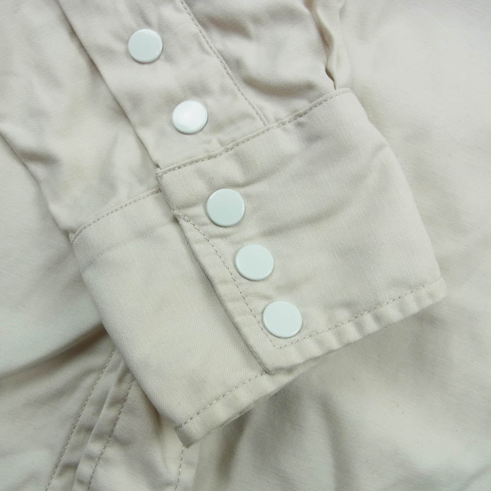 TOY'S McCOY トイズマッコイ TMS1907 SATIN WESTERN SHIRTMARILYN MONROE WILD HORSES マリリン・モンロー プリント ウエスタンシャツ ベージュ系 15【中古】