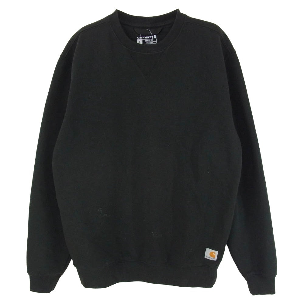 Carhartt カーハート K124 MIDWEIGHT CREWNECK SWEATSHIRT クルー スウェット ブラック系 S【中古】