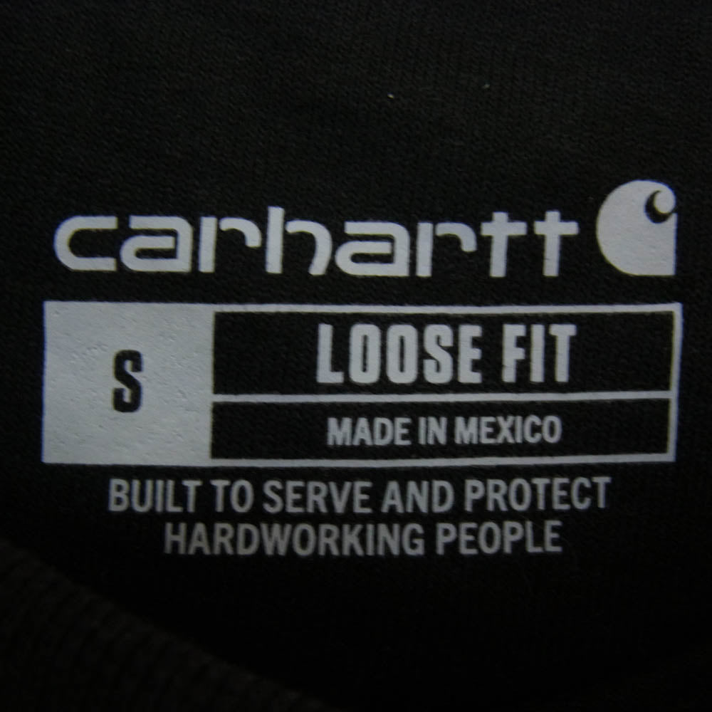 Carhartt カーハート K124 MIDWEIGHT CREWNECK SWEATSHIRT クルー スウェット ブラック系 S【中古】