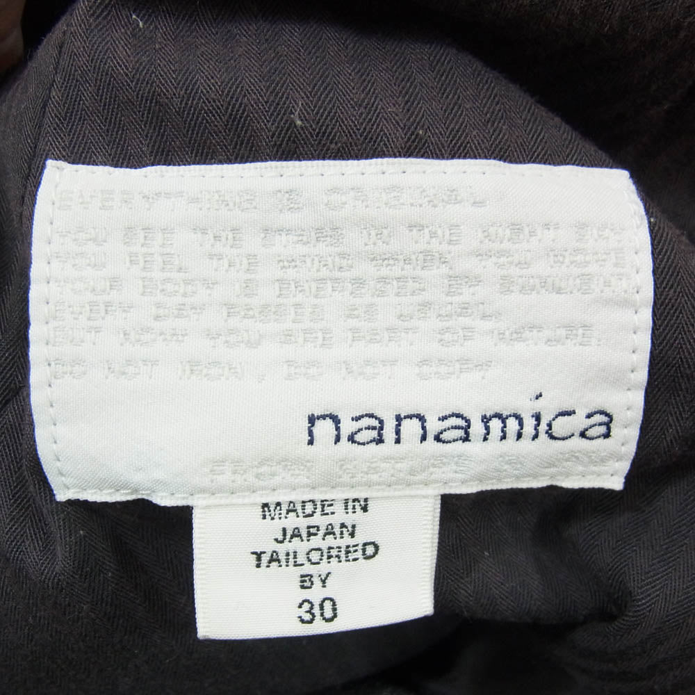 nanamica ナナミカ SUCF228 ウール テーパード スラックス パンツ グレー系 30【中古】