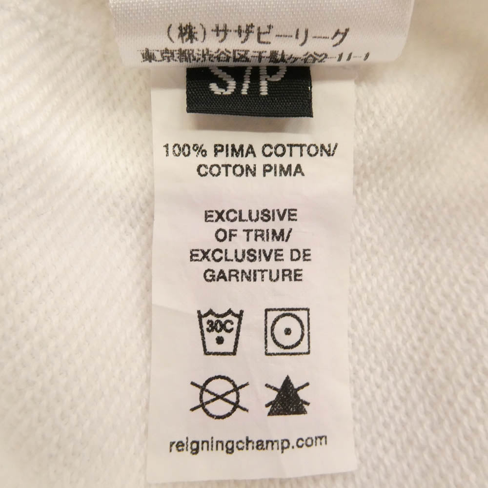 REIGNING CHAMP レイニングチャンプ クルーネック 長袖 Tシャツ スウェット ホワイト系 S【中古】