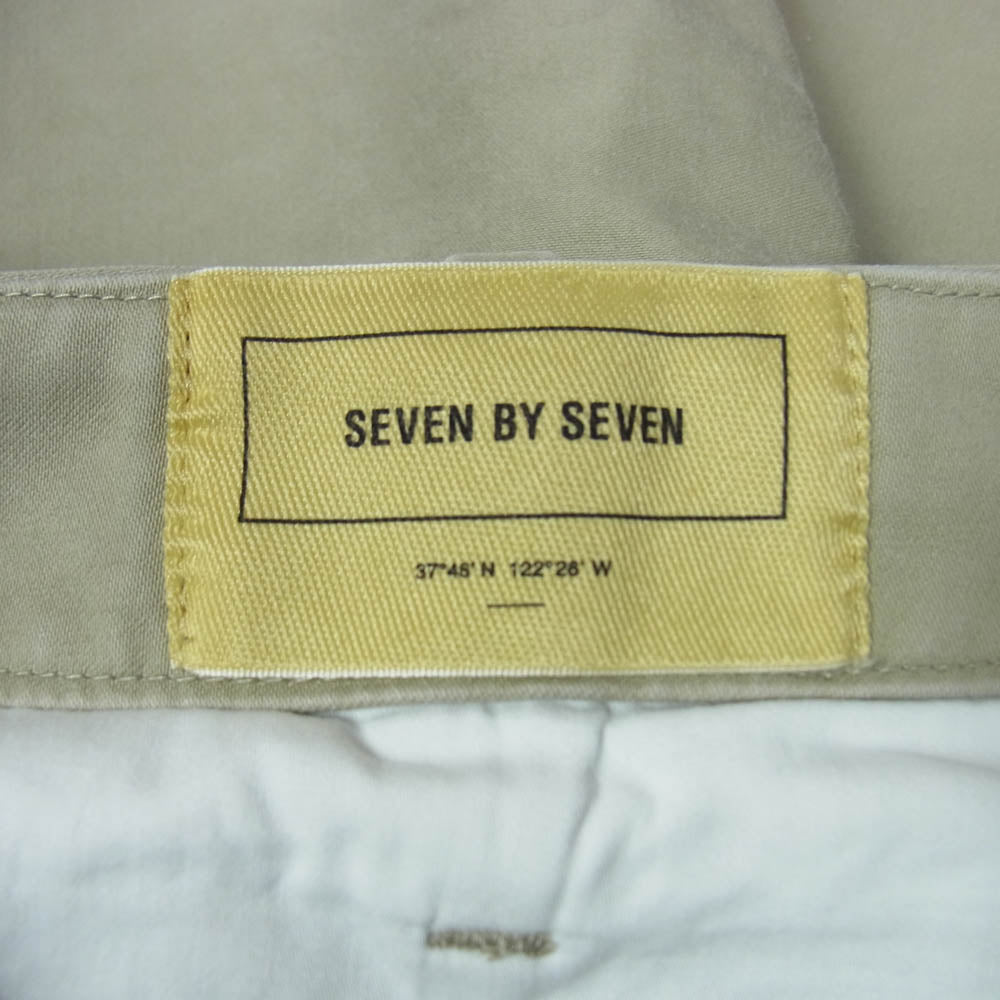 SEVEN BY SEVEN セブンバイセブン 800-9240066 コットンチノ ワークパンツ チノパンツ トラウザーズ ベージュ系 S【中古】