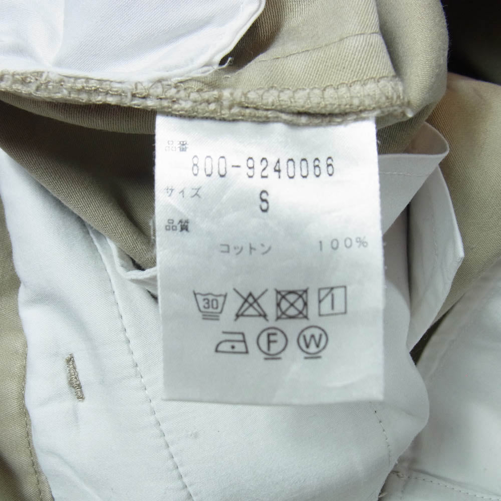 SEVEN BY SEVEN セブンバイセブン 800-9240066 コットンチノ ワークパンツ チノパンツ トラウザーズ ベージュ系 S【中古】