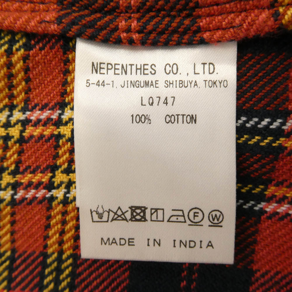 South2 West8 サウスツーウェストエイト LQ747 6 Pocket Shirt オープンカラー ポケット 長袖 チェック シャツ レッド系 S【中古】