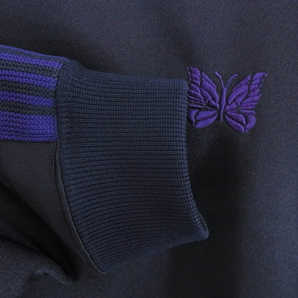 Needles ニードルス 23aw NS245 TRACK CREW NECK SHIRT トラック クルーネック シャツ スウェット ネイビー系 M【中古】