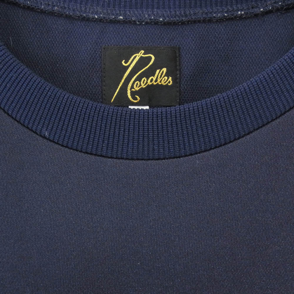 Needles ニードルス 23aw NS245 TRACK CREW NECK SHIRT トラック クルーネック シャツ スウェット ネイビー系 M【中古】