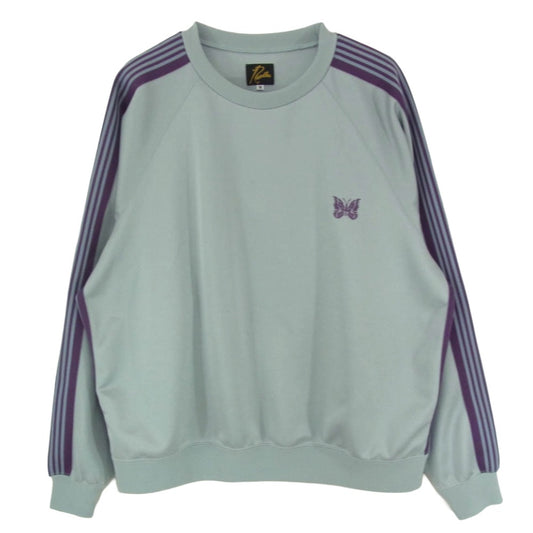Needles ニードルス 25ss QV306 TRACK CREW NECK SHIRT トラック クルーネック シャツ スウェット ブルー系 M【中古】