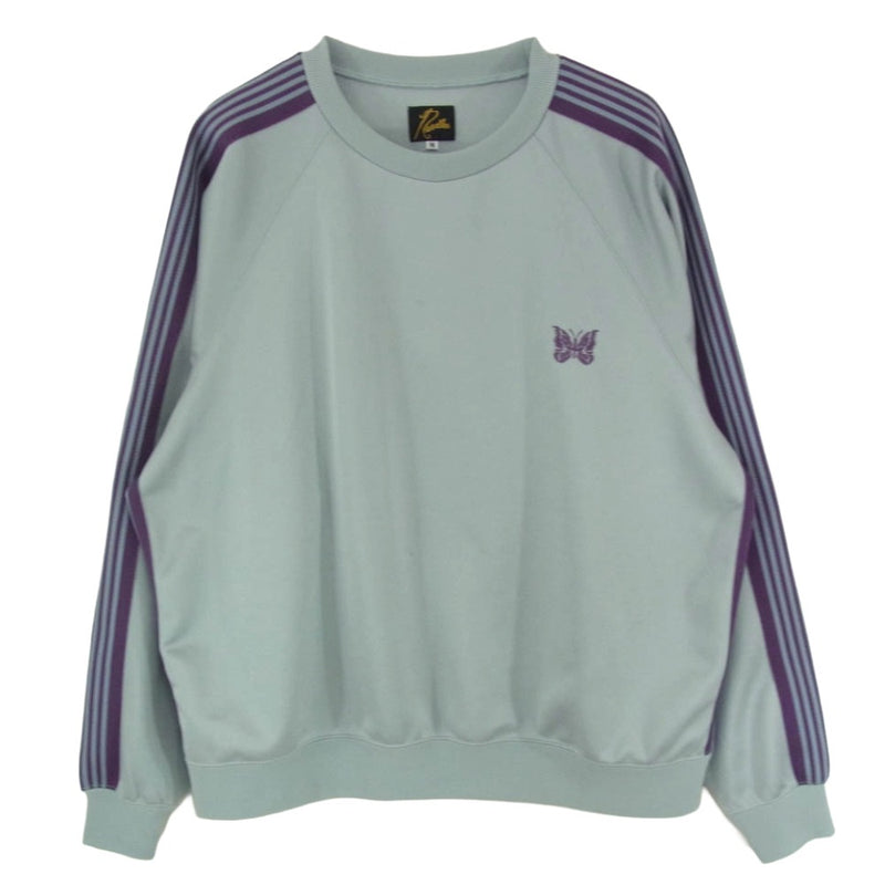 Needles ニードルス 25ss QV306 TRACK CREW NECK SHIRT トラック クルーネック シャツ スウェット ブルー系 M【中古】