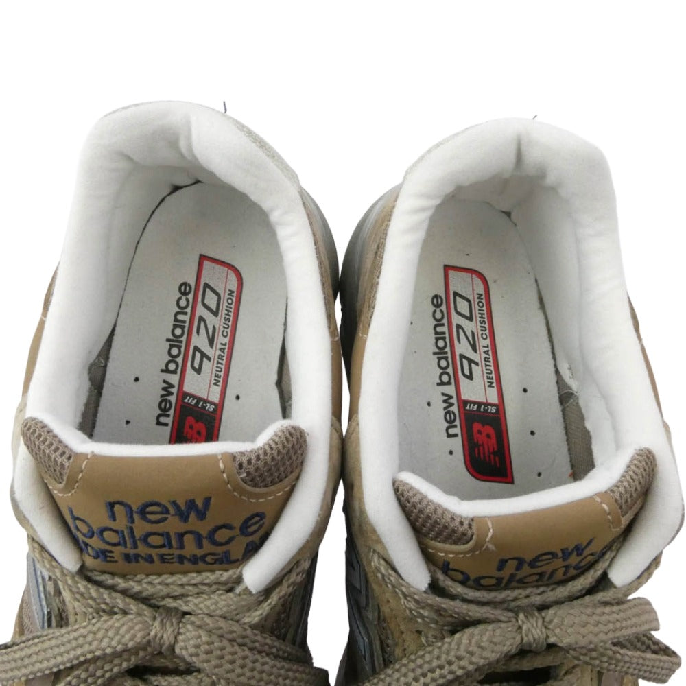 NEW BALANCE ニューバランス M920SDS イングランド製 920 ローカット スニーカー ブラウン系 ベージュ系 UK7.5【中古】
