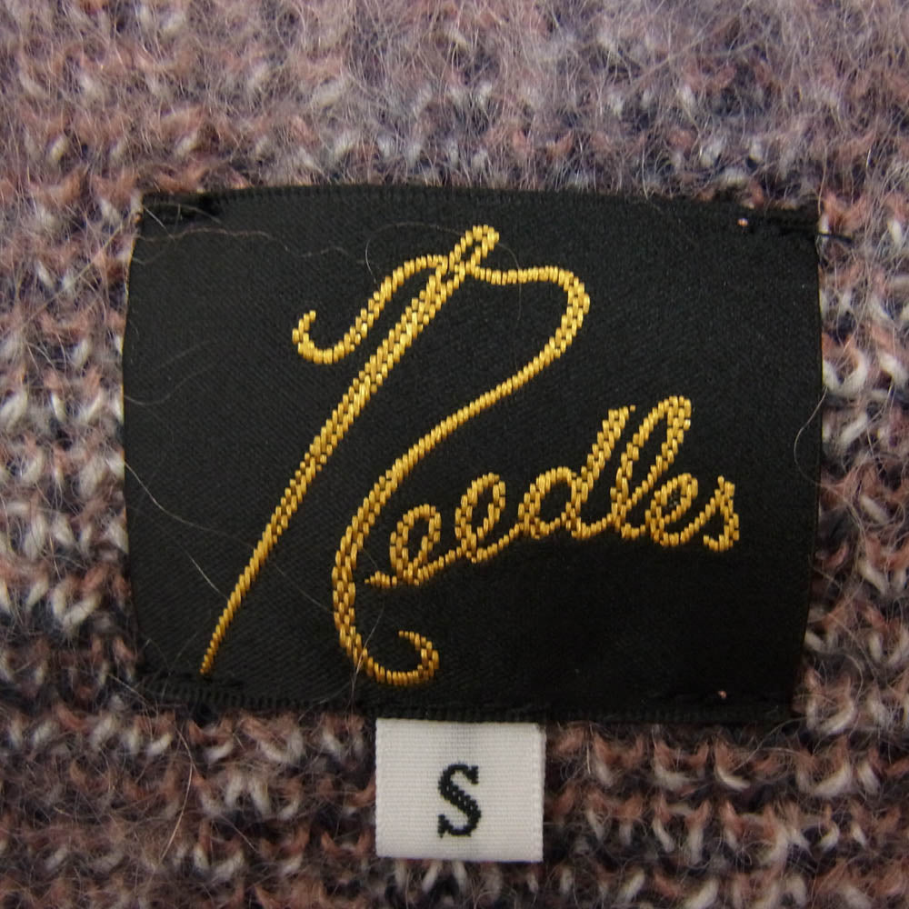 Needles ニードルス 23aw NS281 Mohair Cardigan モヘヤ カーディガン ピンク系 S【中古】