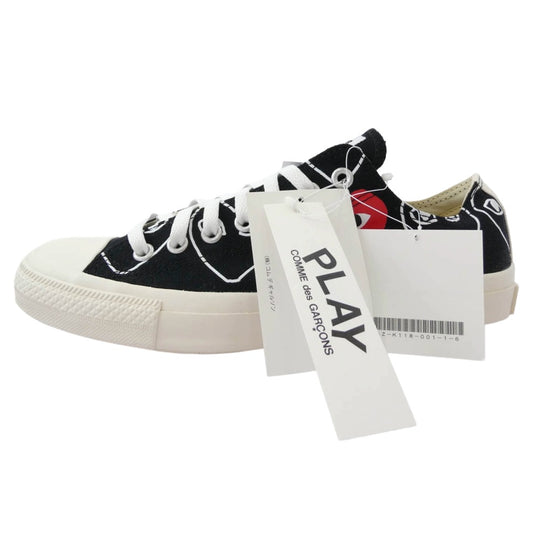PLAY COMME des GARCONS プレイコムデギャルソン 1CL706 × Converse コンバース Chuck Taylor Low Black チャックテイラー ローカットスニーカー ブラック系 27cm【新古品】【未使用】【中古】
