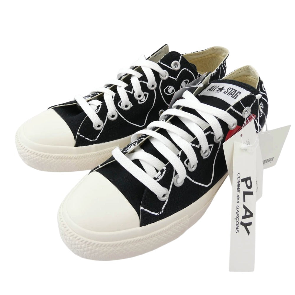 PLAY COMME des GARCONS プレイコムデギャルソン 1CL706 × Converse コンバース Chuck Taylor Low Black チャックテイラー ローカットスニーカー ブラック系 27cm【新古品】【未使用】【中古】