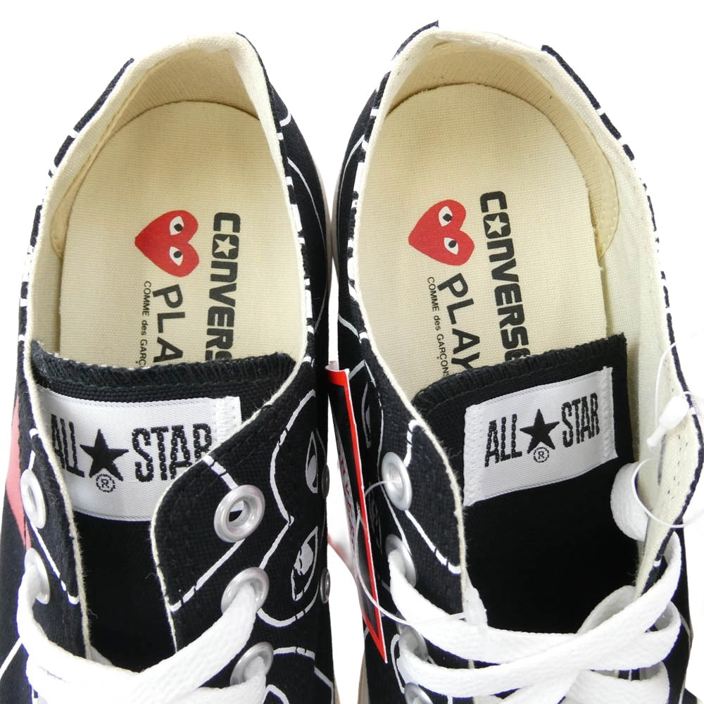 PLAY COMME des GARCONS プレイコムデギャルソン 1CL706 × Converse コンバース Chuck Taylor Low Black チャックテイラー ローカットスニーカー ブラック系 27cm【新古品】【未使用】【中古】