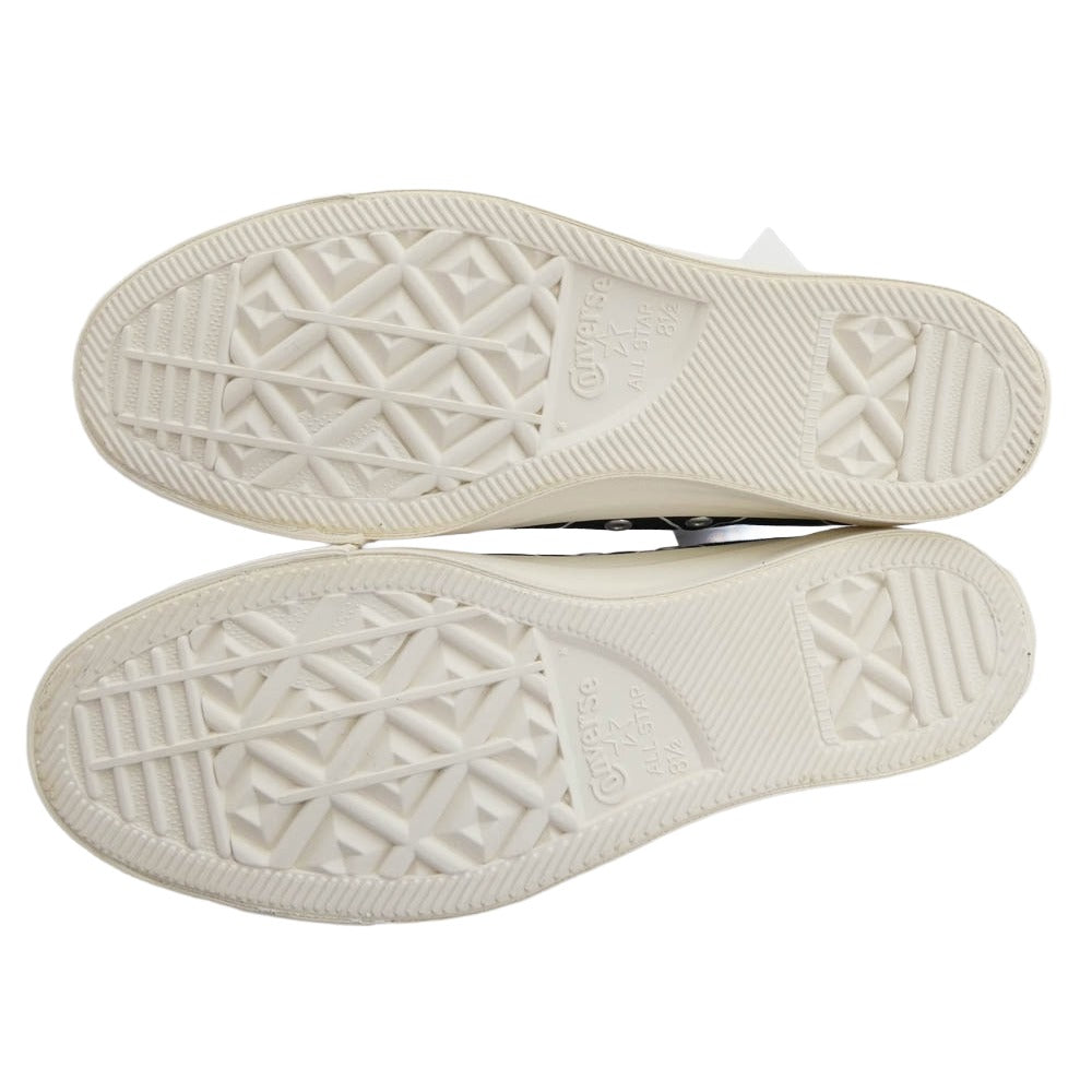 PLAY COMME des GARCONS プレイコムデギャルソン × Converse コンバース Chuck Taylor Hi White チャックテイラー ハイカットスニーカー ブラック系 27cm【新古品】【未使用】【中古】