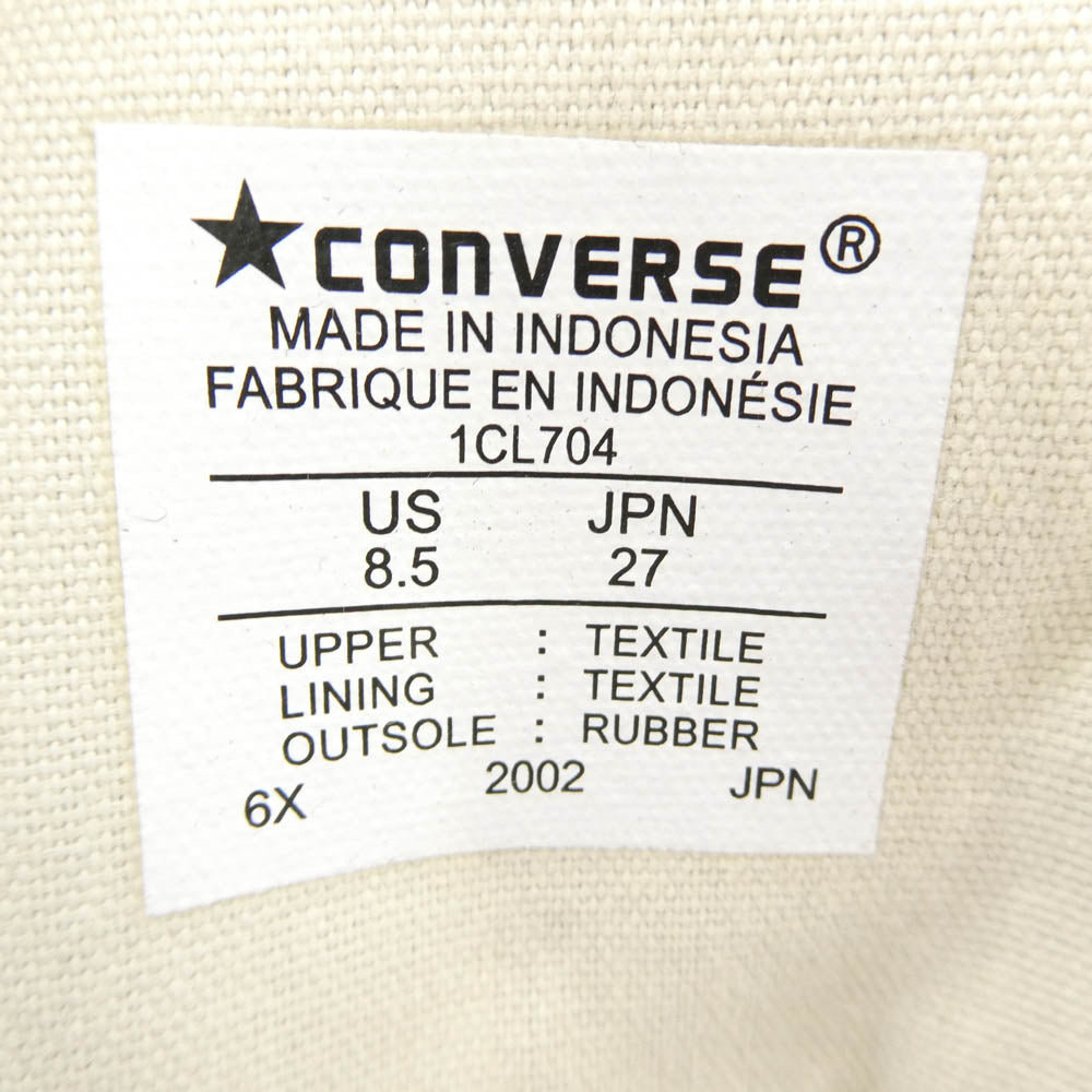 PLAY COMME des GARCONS プレイコムデギャルソン × Converse コンバース Chuck Taylor Hi White チャックテイラー ハイカットスニーカー ブラック系 27cm【新古品】【未使用】【中古】