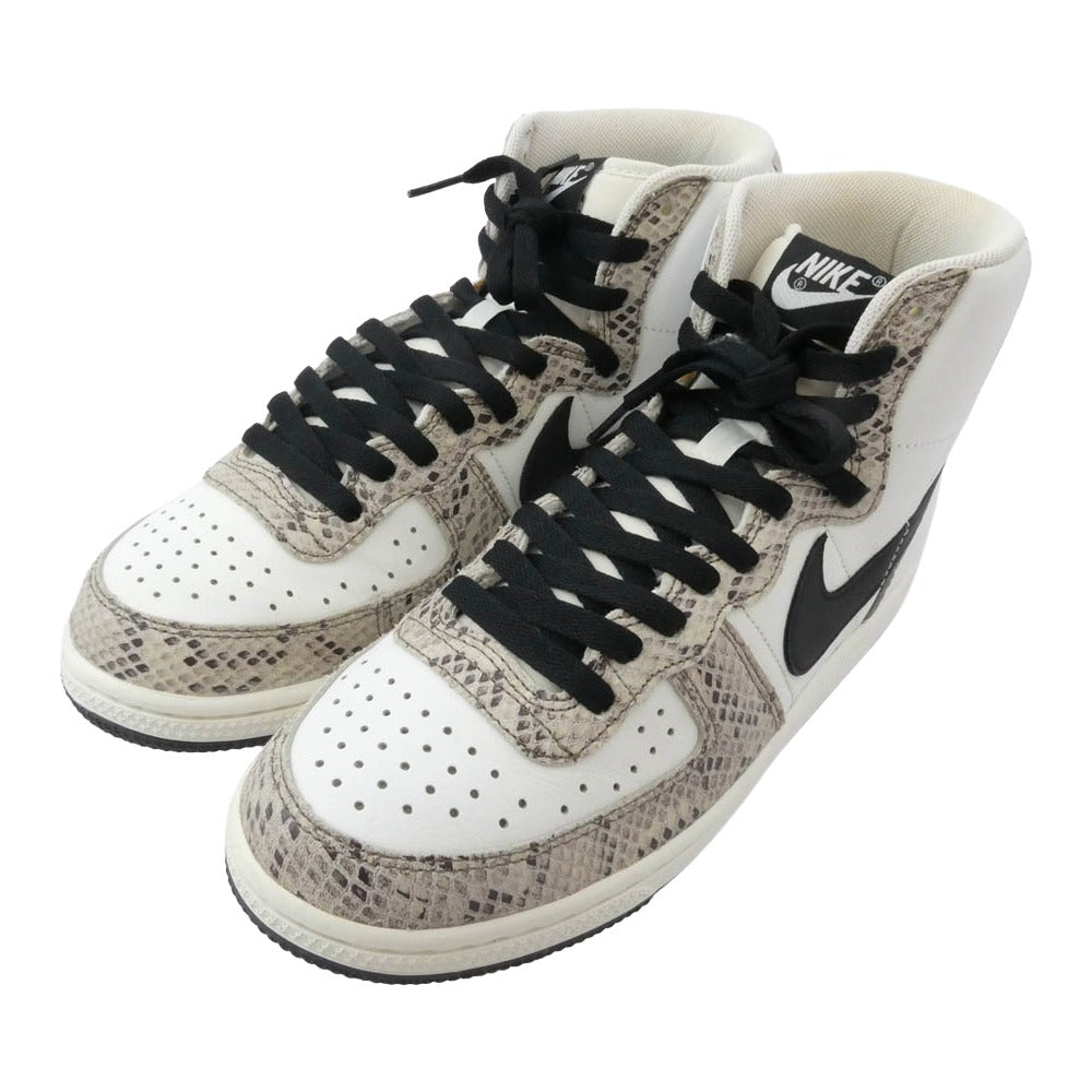 NIKE ナイキ FB1318-100 Terminator High Cocoa Snake ターミネーター ハイ ココア スネーク ハイカットスニーカー ホワイト系 26.5cm【美品】【中古】