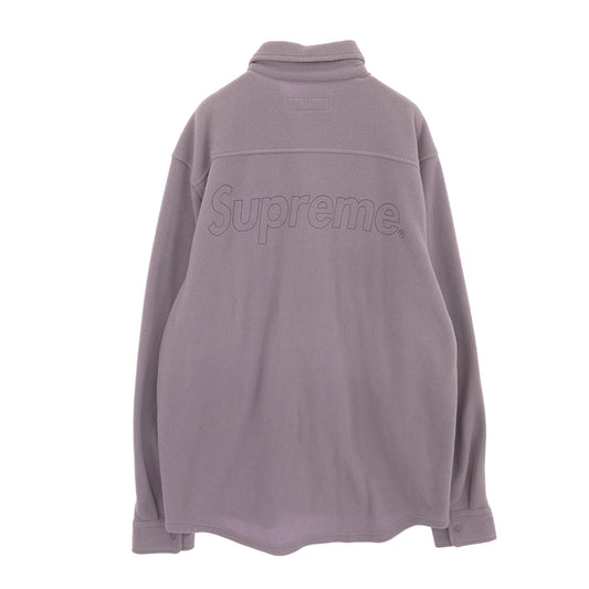 Supreme シュプリーム 23AW Polartec Shirt ポーラーテック フリース 背ロゴ 長袖 シャツ パープル系 M【中古】