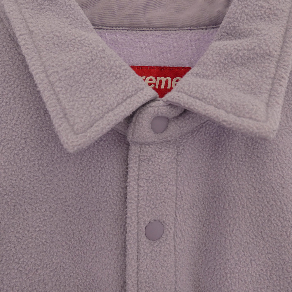 Supreme シュプリーム 23AW Polartec Shirt ポーラーテック フリース 背ロゴ 長袖 シャツ パープル系 M【中古】
