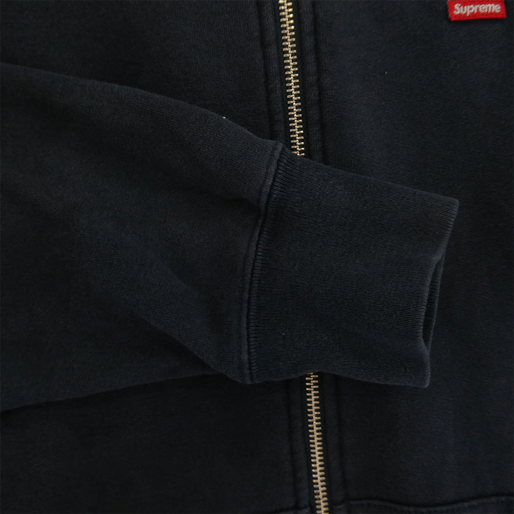 Supreme シュプリーム 17AW ワングラム期 カナダ製 Small Box Zip Up Hooded Sweatshirt スモール ボックス ロゴ ジップアップ フーデッド スウェットシャツ ダークネイビー系 S【中古】