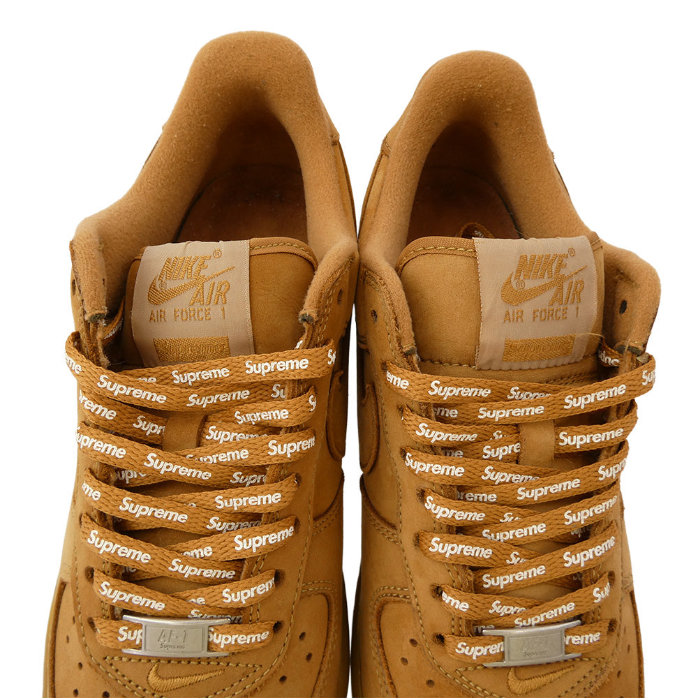 Supreme シュプリーム 21AW DN1555-200 × Air Force 1 Low Flax Wheat【フェイクバスターズ鑑定済】エアフォース 1 ロー フラックス ウィート ローカットスニーカー ライトブラウン系 26cm【中古】