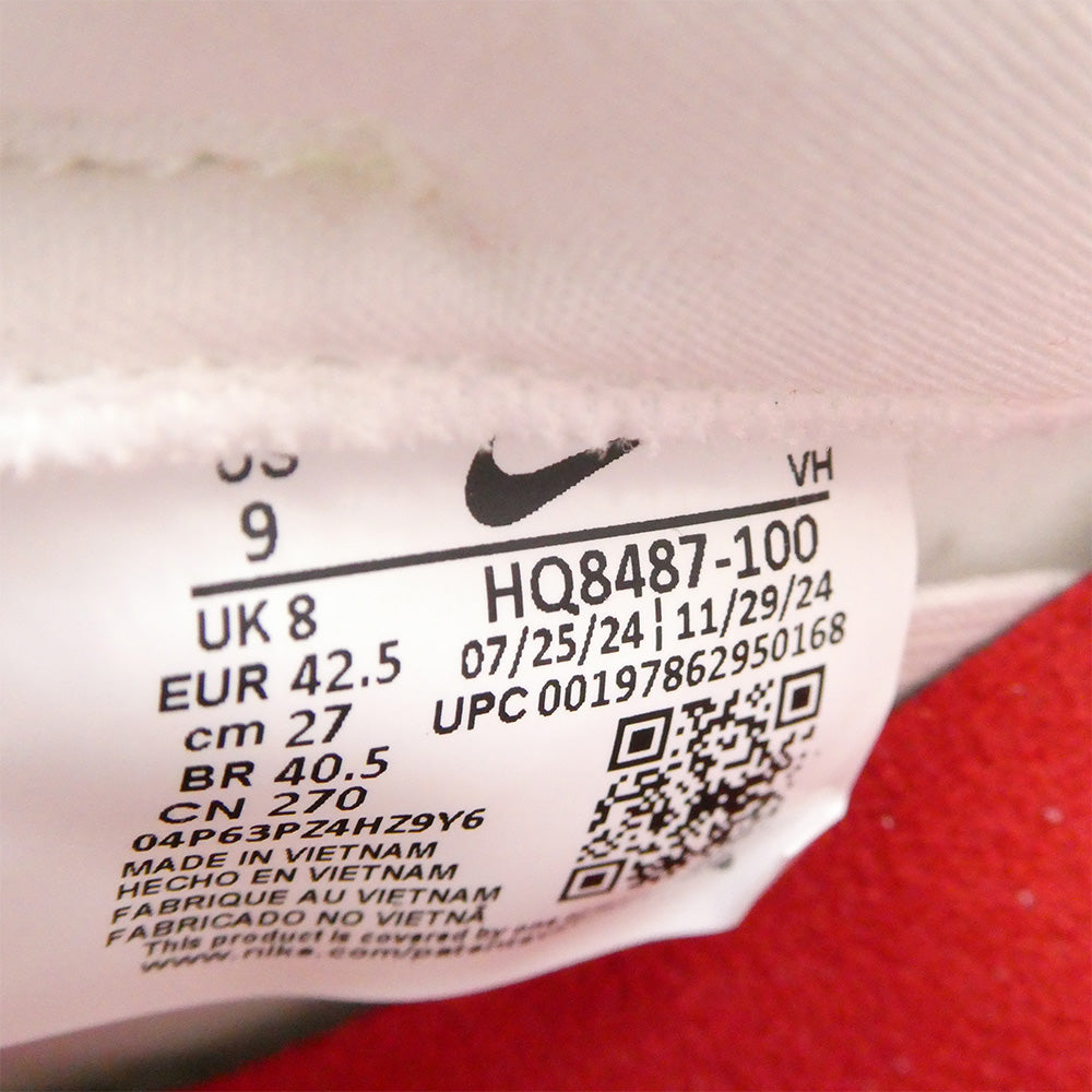 Supreme シュプリーム 25AW HQ8487-100 × Nike SB Dunk Low WhiteMetallic Silver【フェイクバスターズ鑑定済】ナイキ SB ダンク ロー ホワイト メタリックシルバー ホワイト系 27cm【極上美品】【中古】