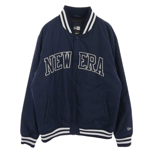 NEW ERA ニューエラ ゴルフライン VARSITY ARCH LOGO ヴァーシティー ジャケット スタジャン ブルー系 M【中古】