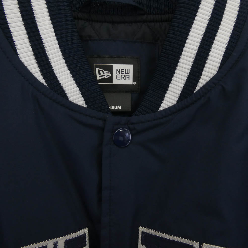NEW ERA ニューエラ ゴルフライン VARSITY ARCH LOGO ヴァーシティー ジャケット スタジャン ブルー系 M【中古】