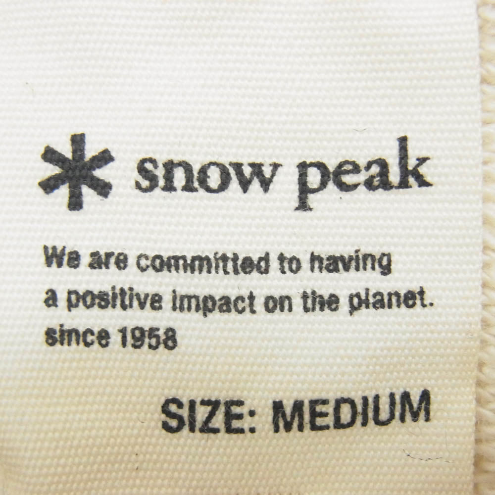snowpeak スノーピーク SW-22SU402 Recycled Cotton Pullover Hoodie リサイクル コットン スウェット パーカー オフホワイト系 M【中古】