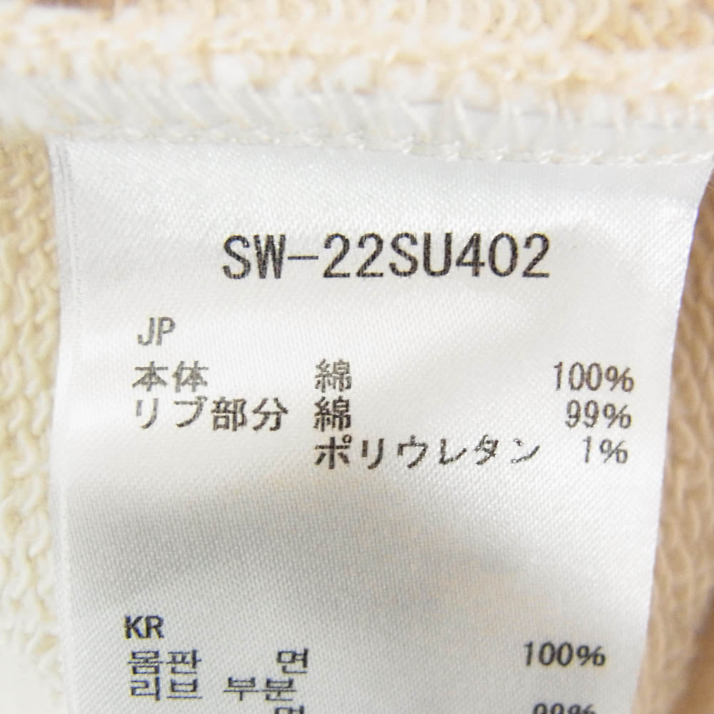 snowpeak スノーピーク SW-22SU402 Recycled Cotton Pullover Hoodie リサイクル コットン スウェット パーカー オフホワイト系 M【中古】