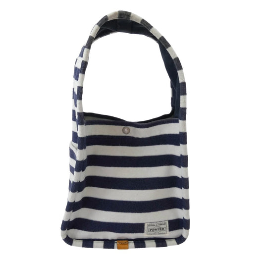 PORTER ポーター × B印 ヨシダ 別注 THUMB BAG トートバッグ S ネイビー系 ホワイト系【中古】