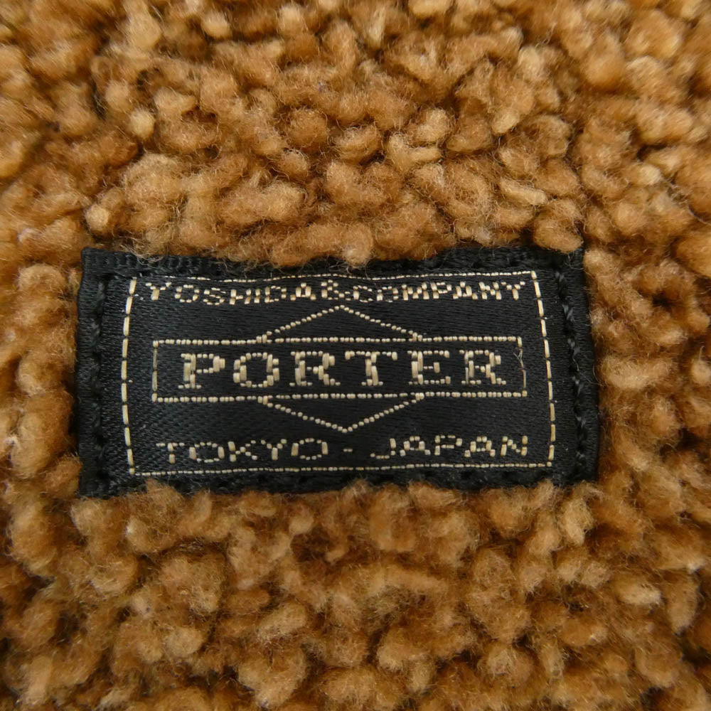PORTER ポーター × B印 ヨシダ 別注 ボア ワンハンドル 肩掛け トート ショルダー バッグ ブラウン系【中古】