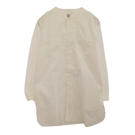 orSlow オアスロウ no collar shirt ノーカラー 長袖 シャツ ホワイト系 2【中古】