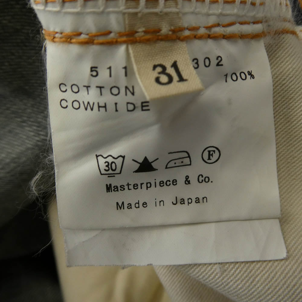 Scye サイ 5113-83302 ワイドテーパード セルビッチ デニム パンツ インディゴブルー系 31【中古】