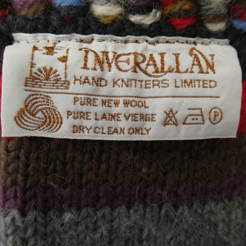 INVERALLAN インバーアラン 茶タグ マルチカラー ニット マフラー マルチカラー系 表記なし【中古】