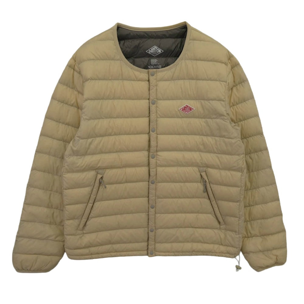 DANTON ベージュ ダウンジャケット 34 DANTON ダントン インナーダウン ベージュ34 DANTON（ダウンジャケット