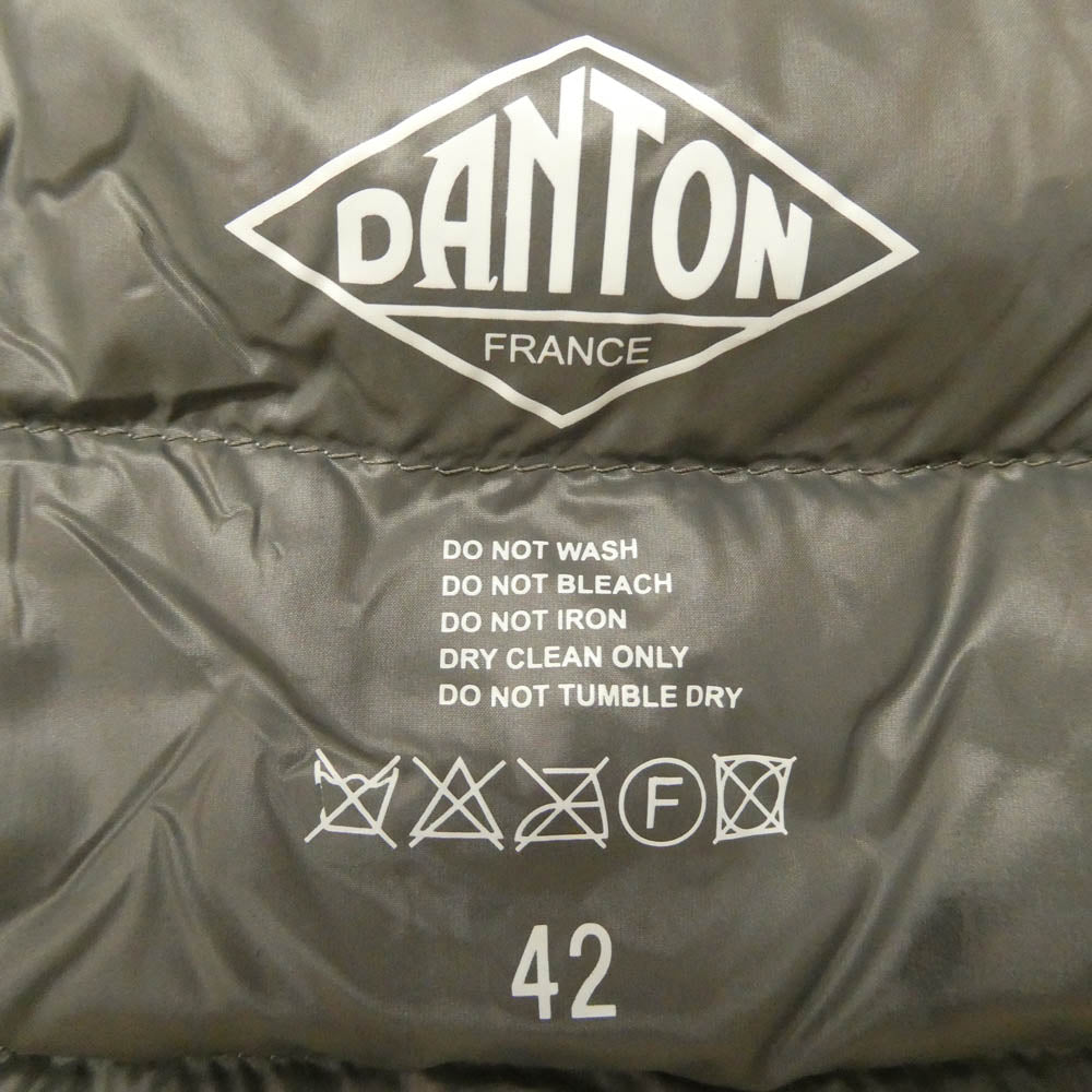 Danton ダントン JD-8751 LS INNER DOWN CREW ダウン ジャケット ベージュ系 42【中古】