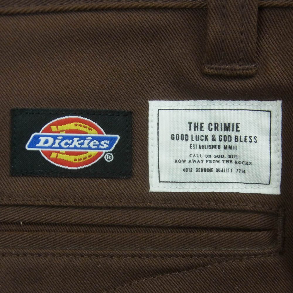 CRIMIE クライミー CRC1-02L5-PL01 DICKIES ディキーズ テーパード パンツ 中国製 ブラウン系 M【中古】