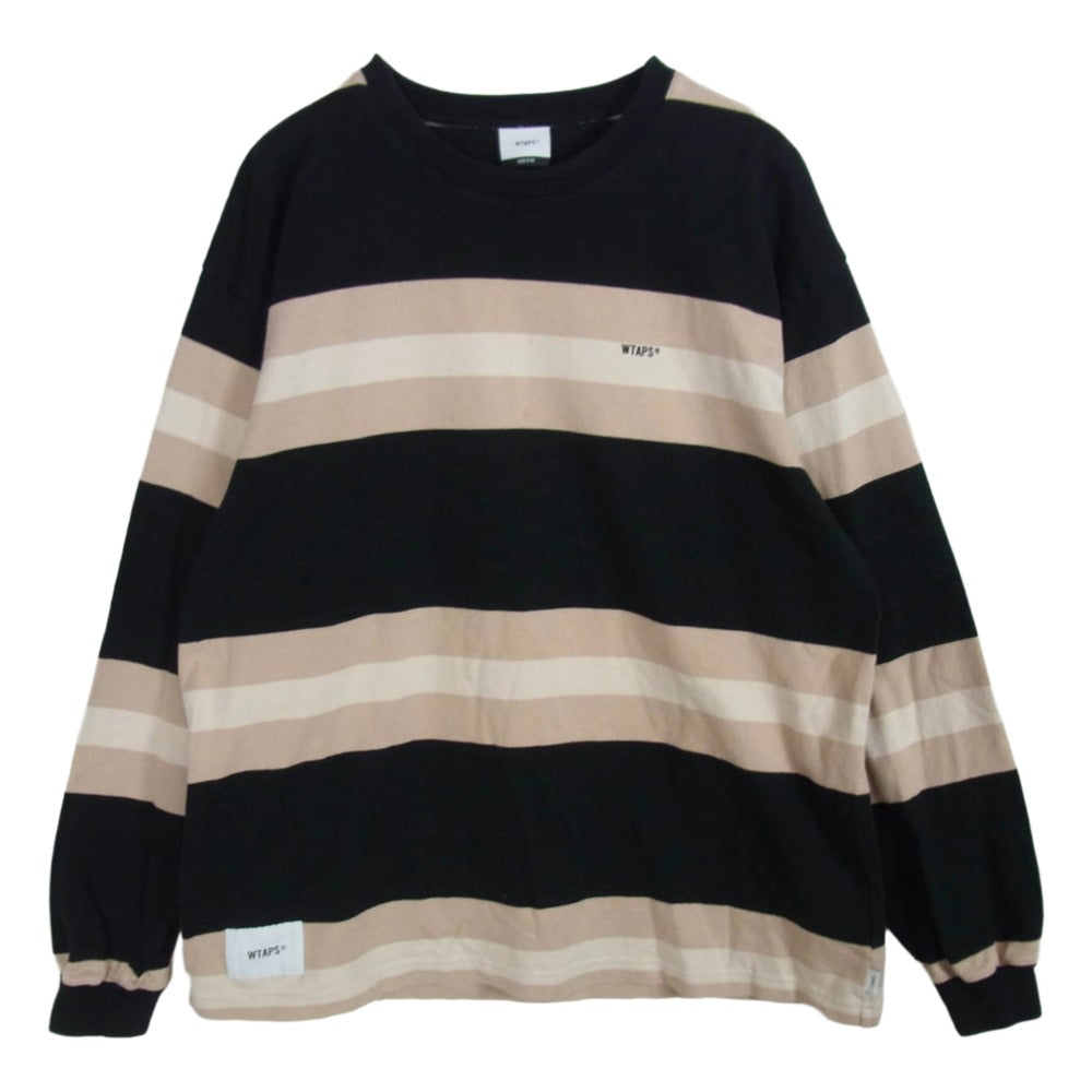 WTAPS ダブルタップス 20SS 201ATDT-CSM27 VATOS SS COTTON TEE ボーダー ロングスリーブ 長袖 Tシャツ マルチカラー系 2【中古】