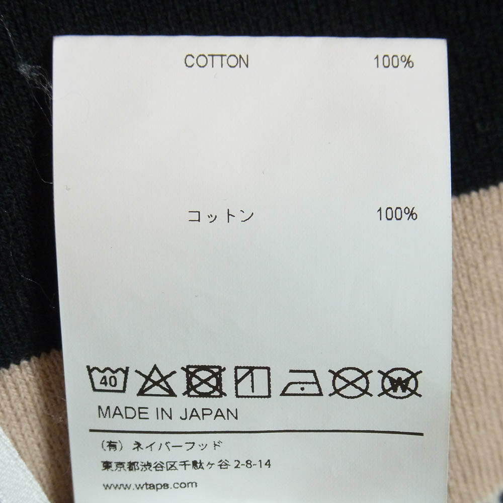 WTAPS ダブルタップス 20SS 201ATDT-CSM27 VATOS SS COTTON TEE ボーダー ロングスリーブ 長袖 Tシャツ マルチカラー系 2【中古】