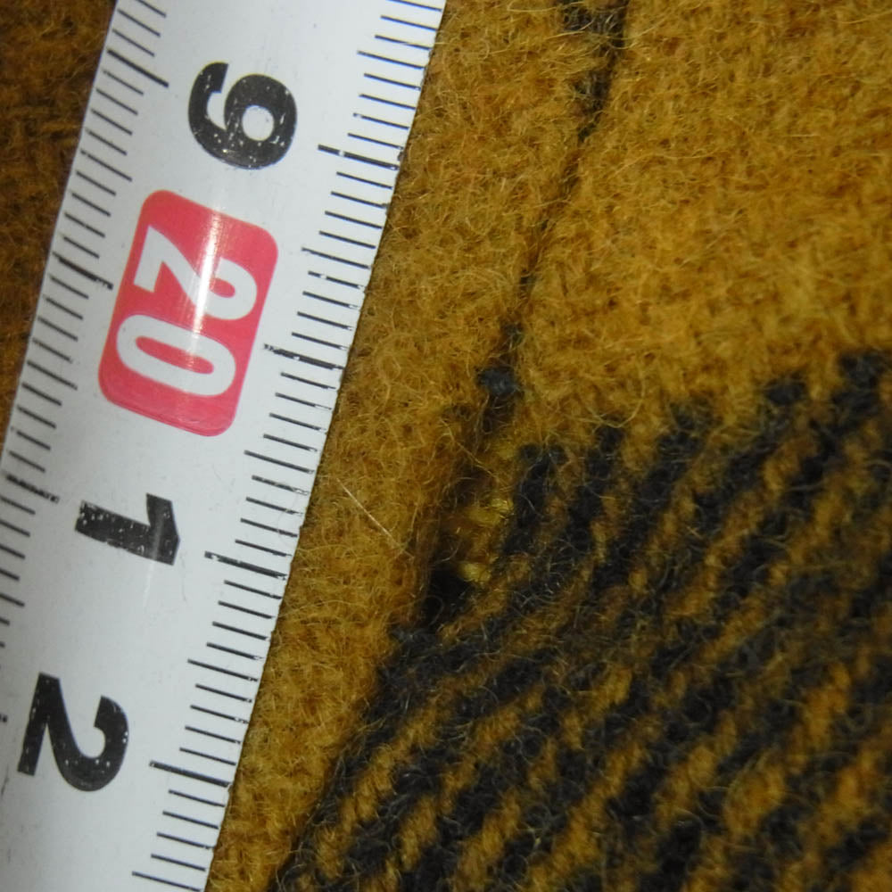 WOOLRICH ウールリッチ 50s 60s プルオーバー ウール 長袖 シャツ イエロー系 ブラック系 L【中古】