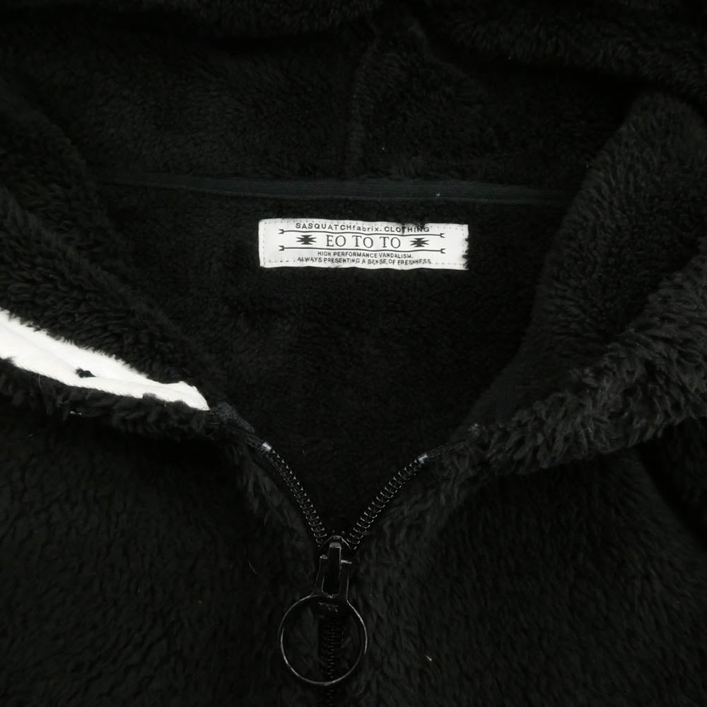 SASQUATCHfabrix. サスクワァッチファブリックス 10AW 10AW-CSP-008 EOTOTO フリース ジップ パーカー ブラック系 M【中古】