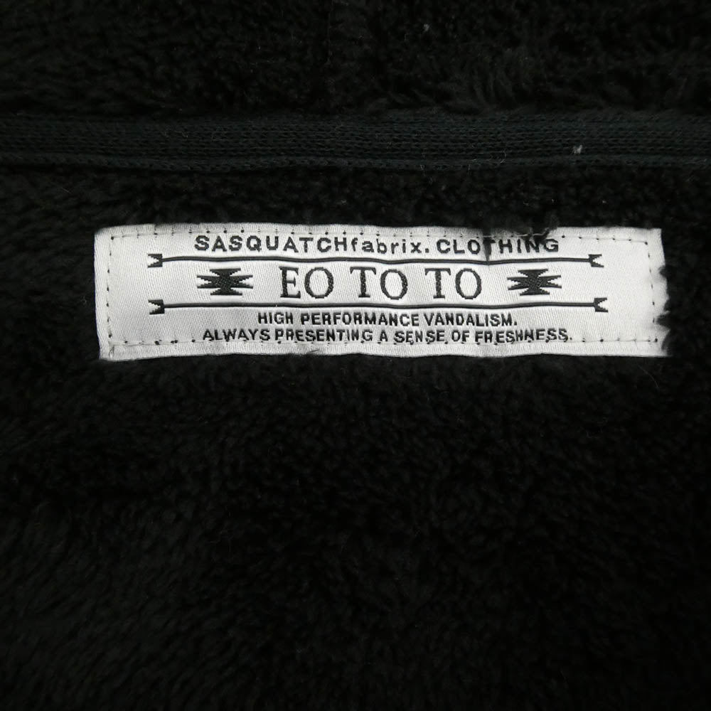 SASQUATCHfabrix. サスクワァッチファブリックス 10AW 10AW-CSP-008 EOTOTO フリース ジップ パーカー ブラック系 M【中古】