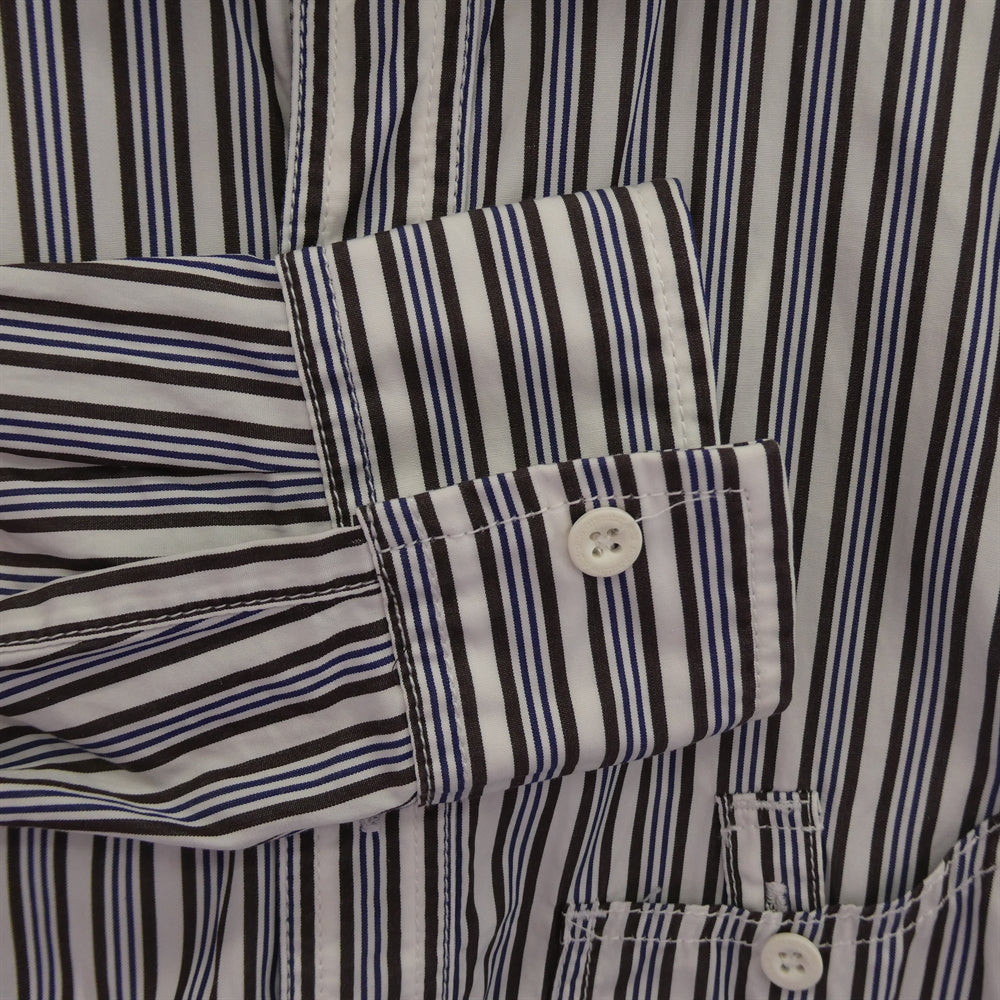 nonnative ノンネイティブ NN-S2009 ストライプ 長袖 シャツ ブラウン系 ブルー系【中古】