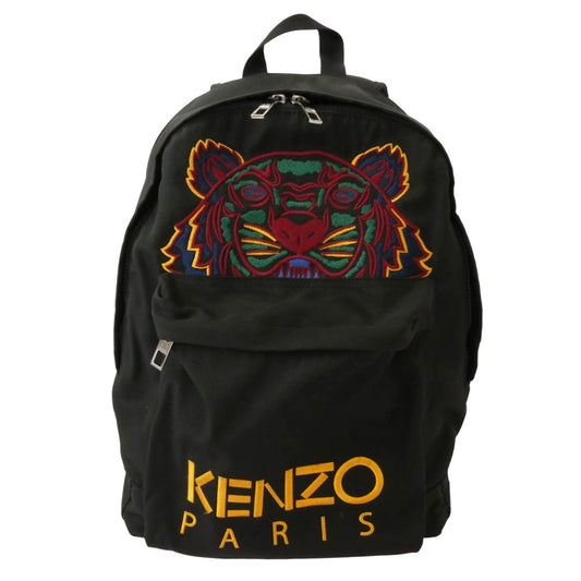 KENZO ケンゾー F855SF300F20 Tiger Canvas backpack タイガー バック パック リュック ブラック系【中古】