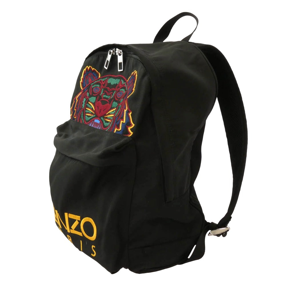 KENZO ケンゾー F855SF300F20 Tiger Canvas backpack タイガー バック パック リュック ブラック系【中古】