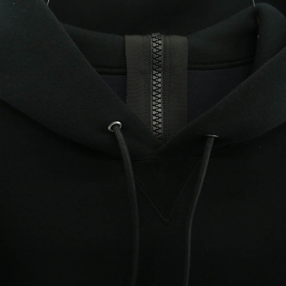 Sacai サカイ 23AW 23-06828 Sponge Sweat Hoodie バックジップ スポンジスウェット ロング パーカー ワンピース キャミソール付き ブラック系 2【中古】