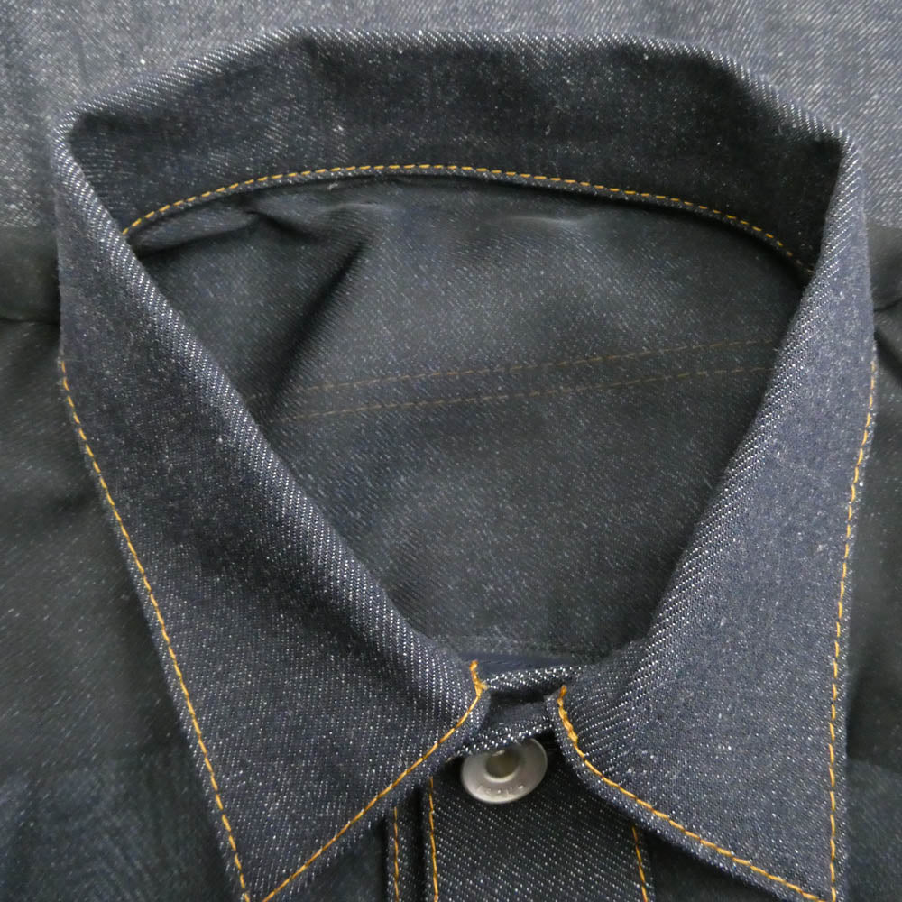 Sacai サカイ 25SS 25-07715 Denim Mix Shirt INDIGO デニムミックス ドッキング シースルー デニムジャケット ケープ ポンチョ インディゴブルー系 ブラック系 3【美品】【中古】