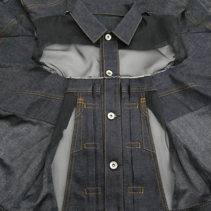 Sacai サカイ 25SS 25-07715 Denim Mix Shirt INDIGO デニムミックス