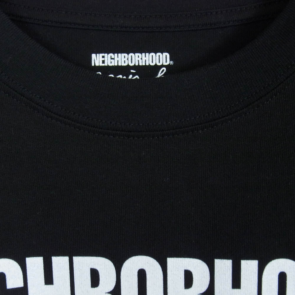 NEIGHBORHOOD ネイバーフッド 25AW EDK5SFK4 252727ON-CSM06S NH X AGNES B. . CREWNECK LS-2 アニエスベー Wネーム クルーネック 長袖 Tシャツ ロンT ブラック系 XL【新古品】【未使用】【中古】